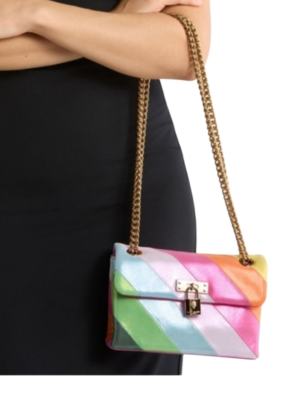 Kurt Geiger Rainbow Convertable Bag Crossbody Chain Summer Purse